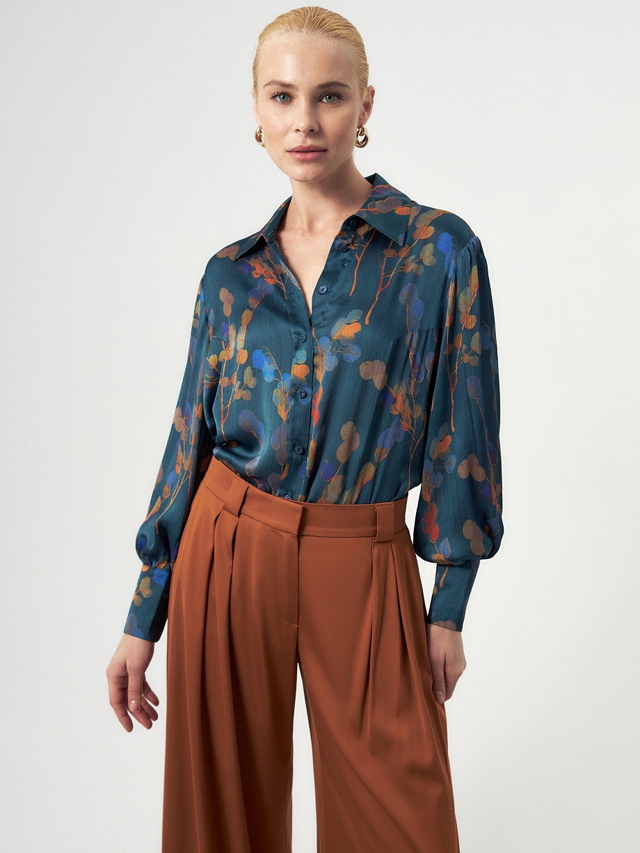 Широкие брюки из вискозы