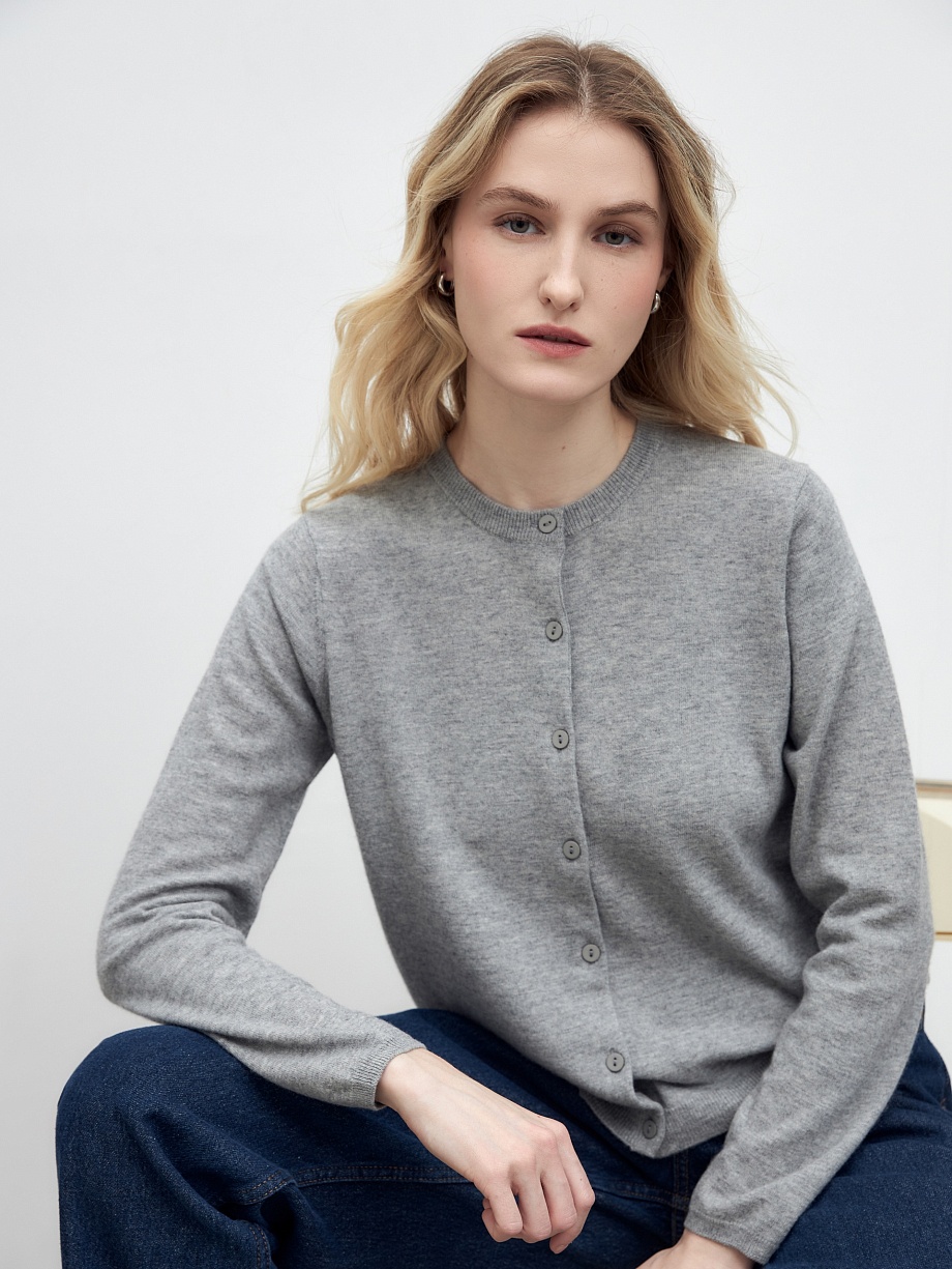 Кардиган из шерсти мериноса и кашемира