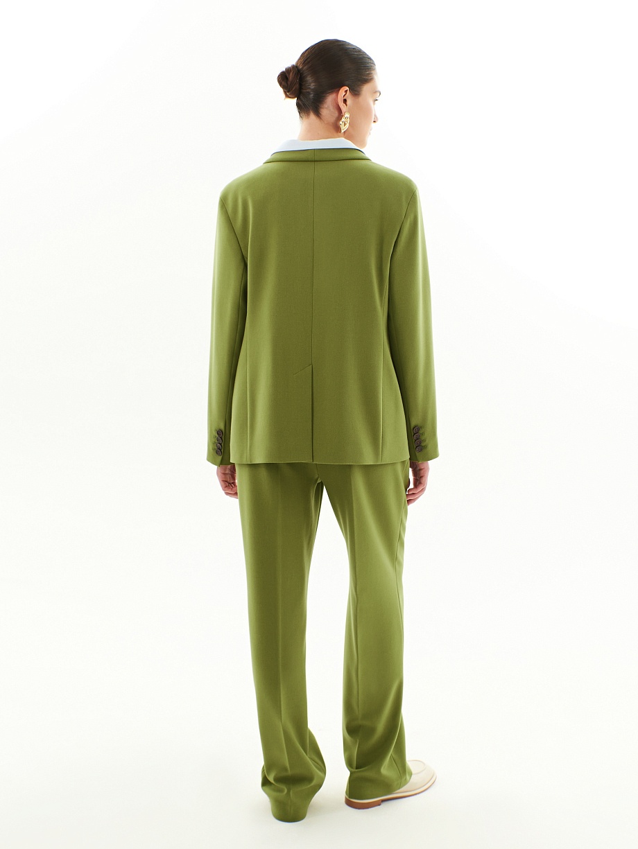 Жакет из костюмной ткани с воротником шалька