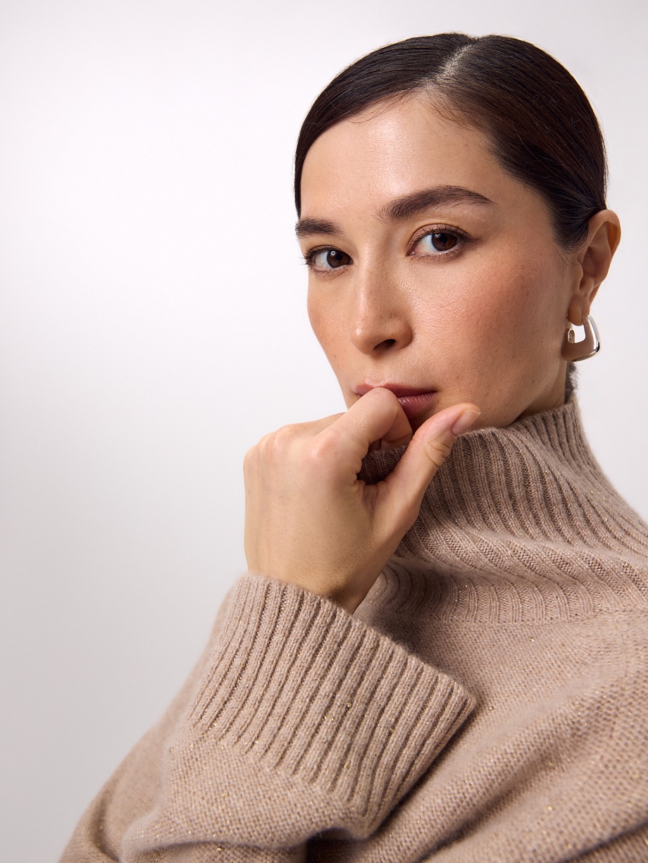 Свитер из 100% кашемира с люрексом