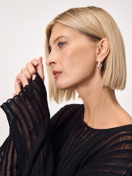 Ажурный джемпер из хлопка