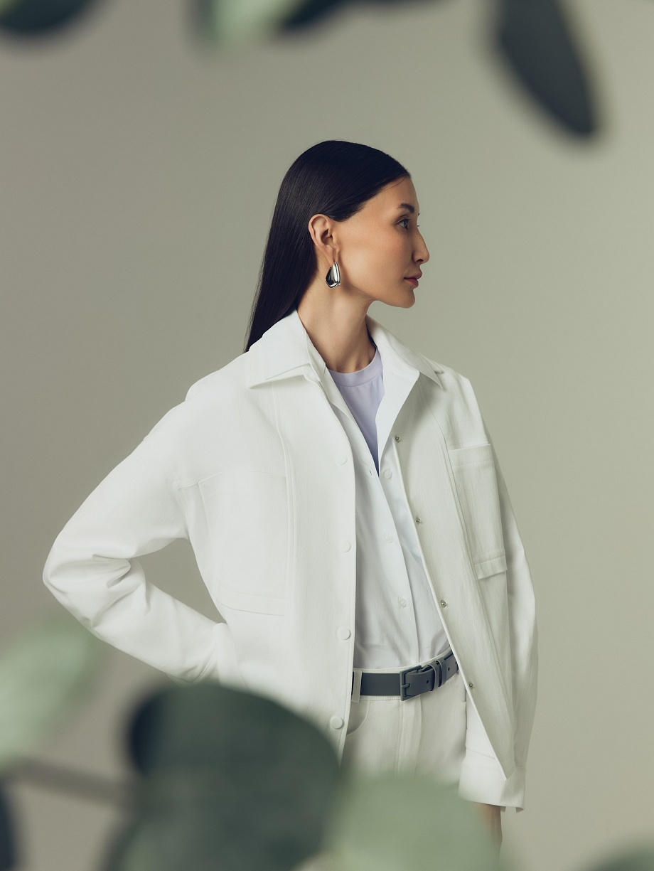 Прямой жакет из хлопка