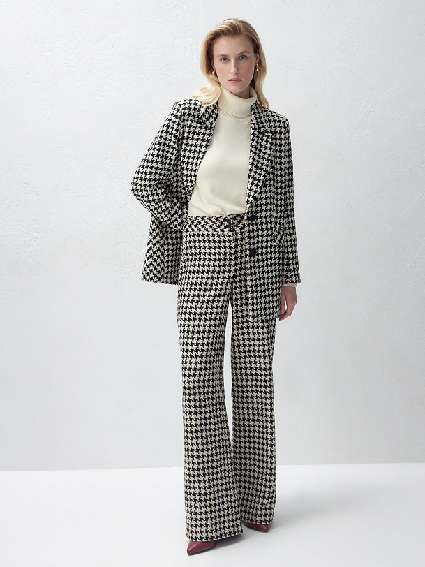 Прямые брюки из костюмной ткани