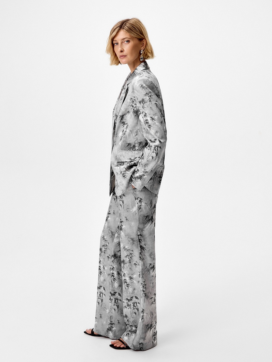 Брюки из вискозной атласной ткани