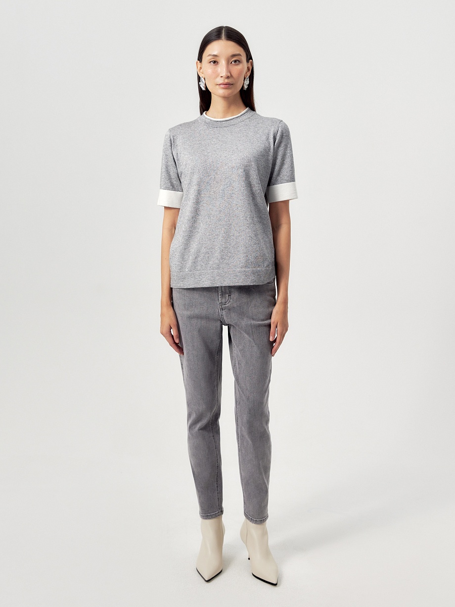 Джемпер из вискозы с люрексом