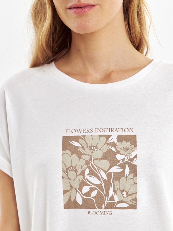 Свободная футболка из мерсеризированного хлопка