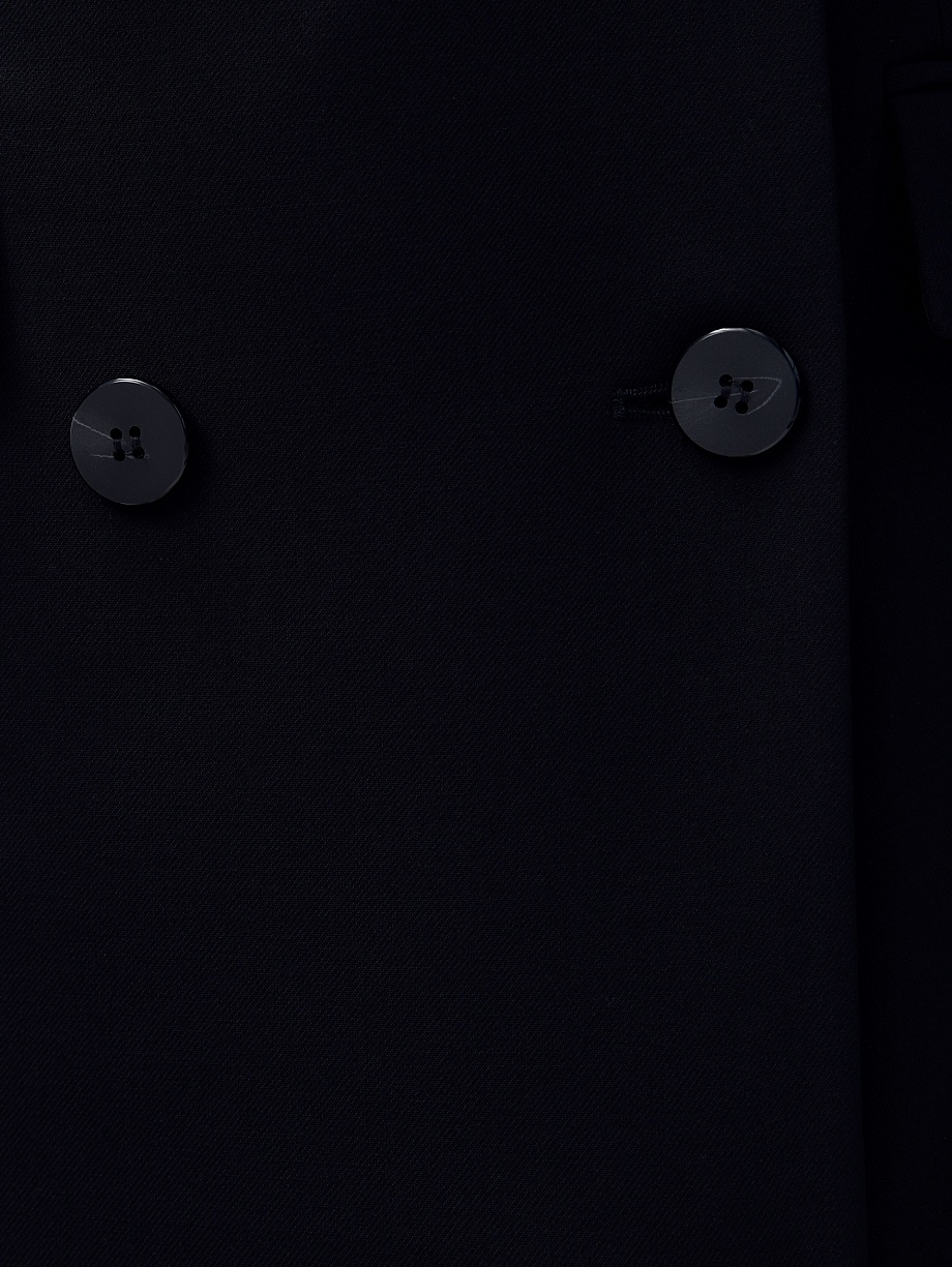 Двубортный жакет из костюмной ткани