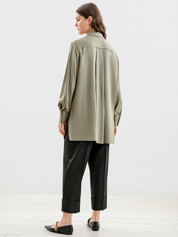 Брюки прямые укороченные