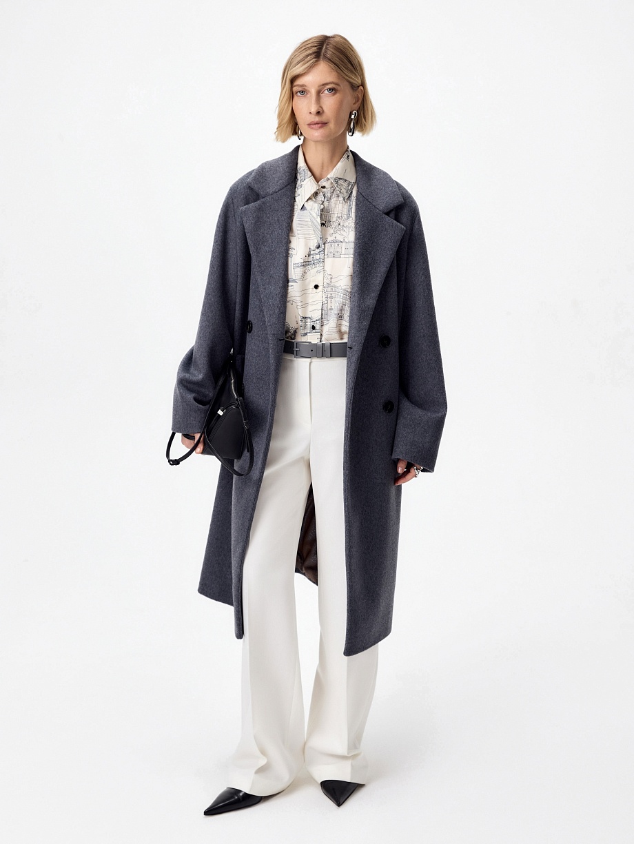 Пальто из шерсти с мембраной