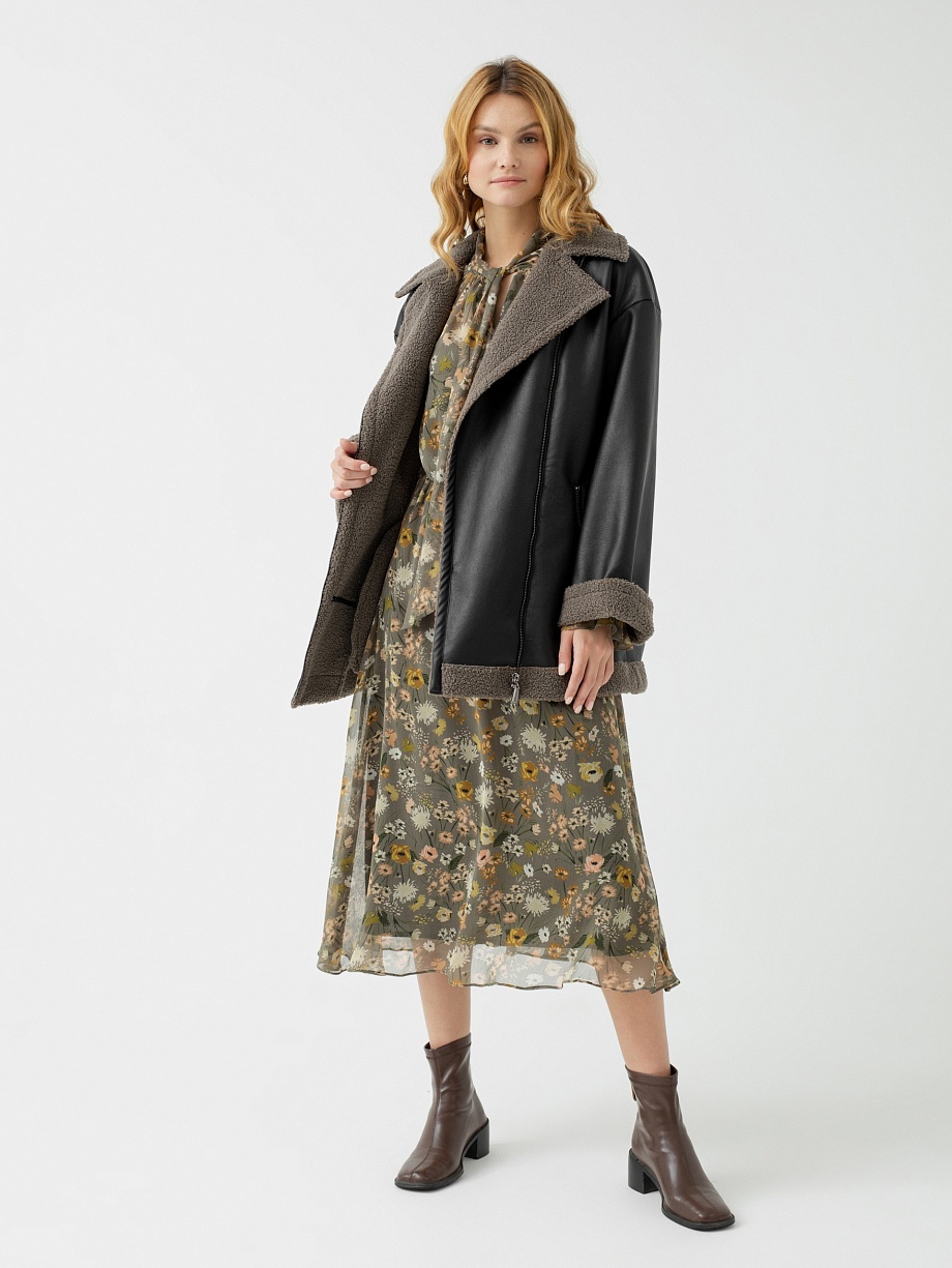 Дубленка-авиатор женская