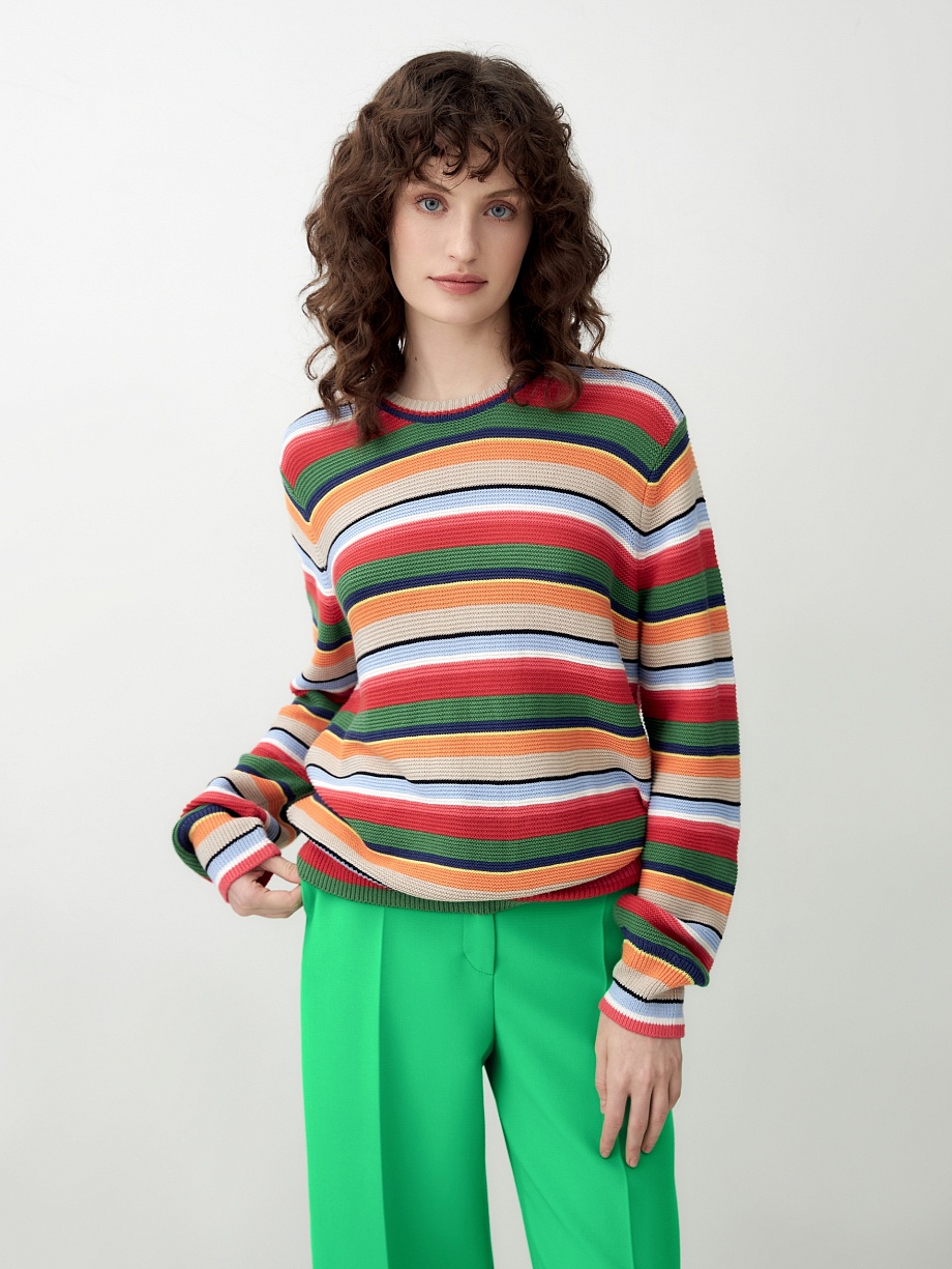 Вязаный джемпер из вискозы и хлопка