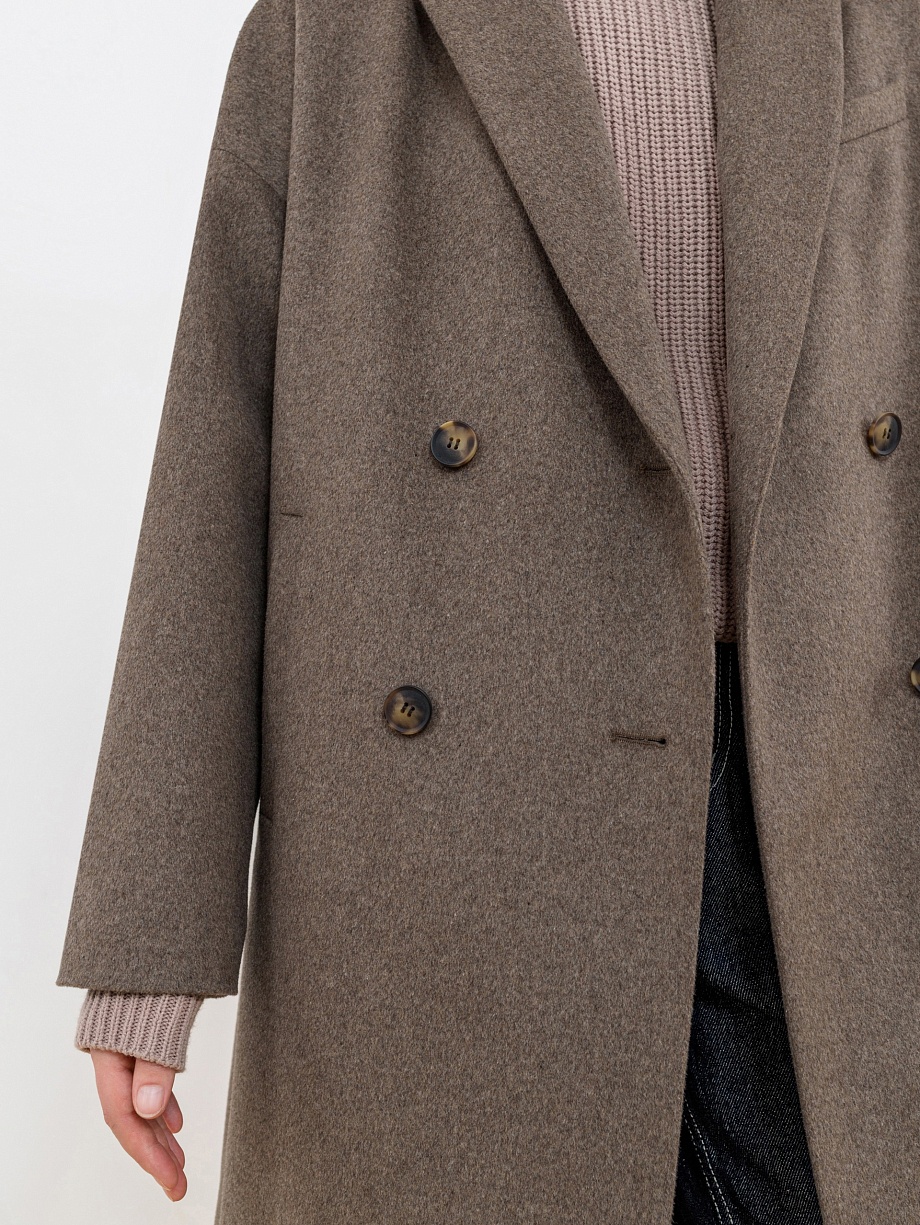 Шерстяное пальто еврозима с мембраной и утепленной спинкой