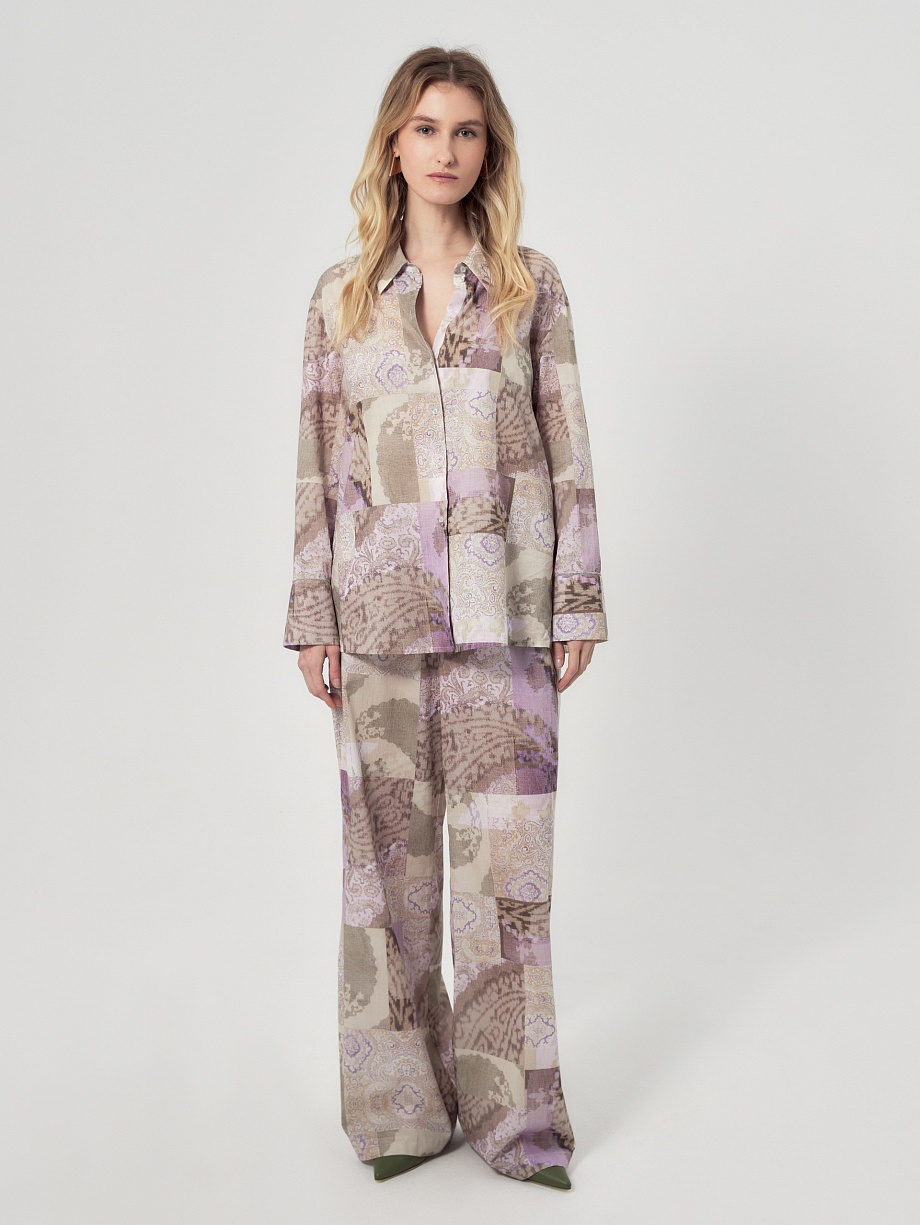 Свободная блуза из тонкого 100% хлопка