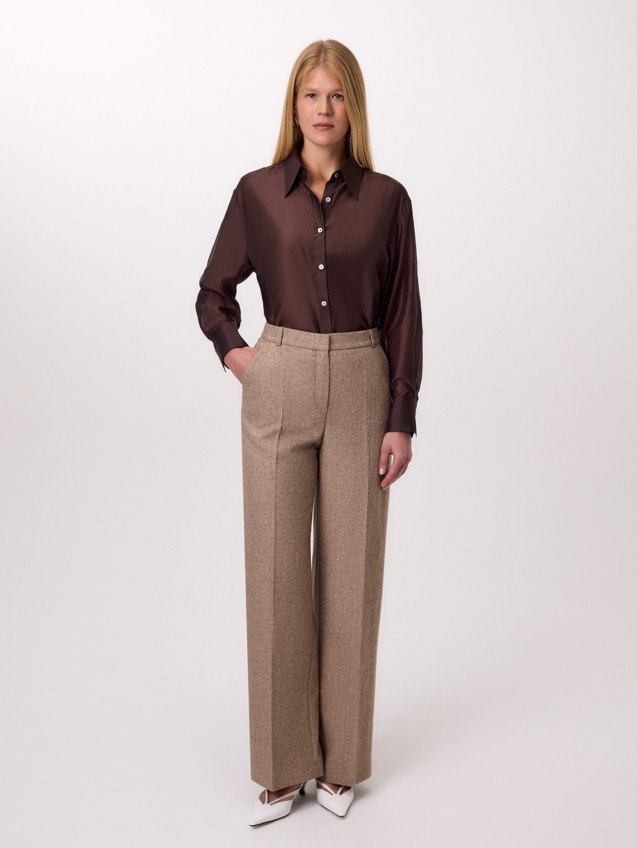 Блуза из лиоцелла и шелка