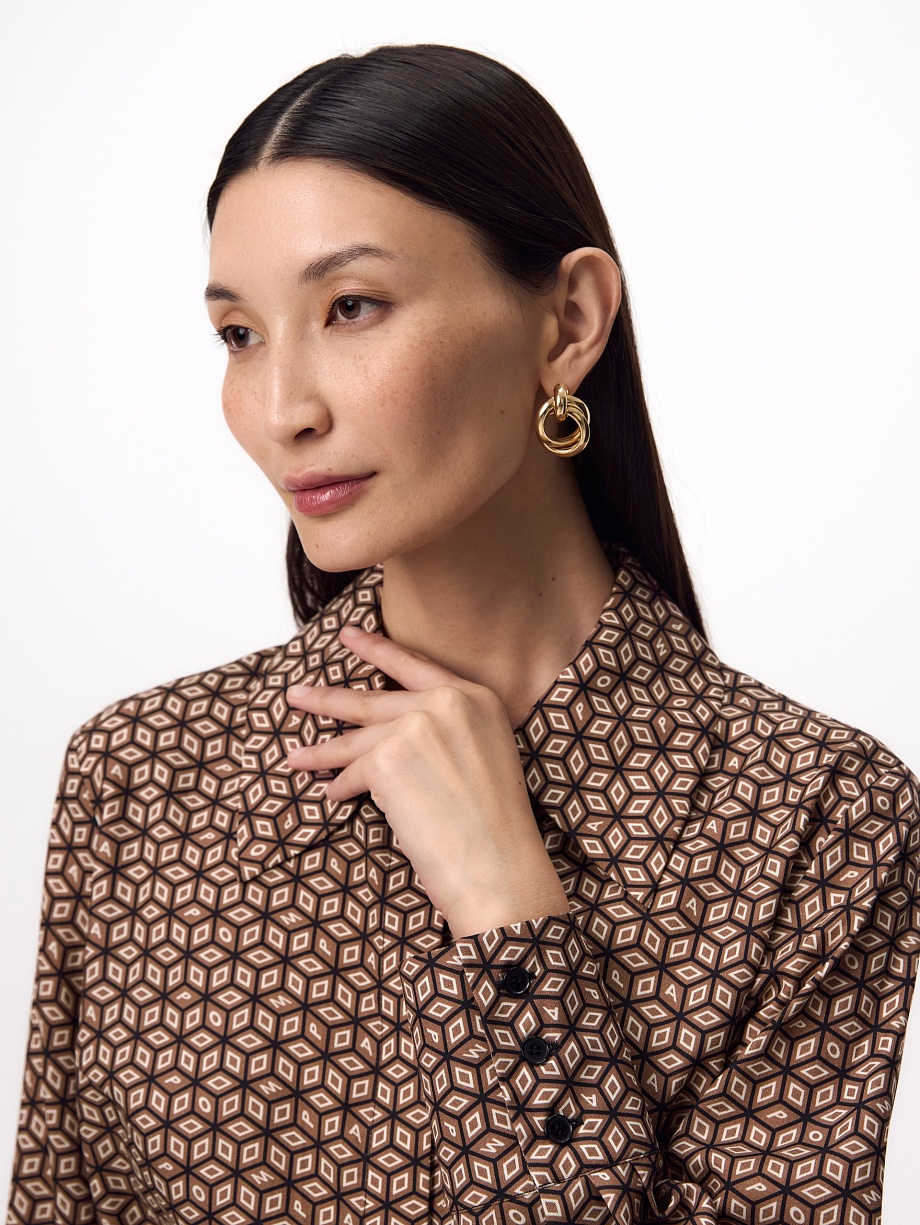 Платье-рубашка из 100% вискозы