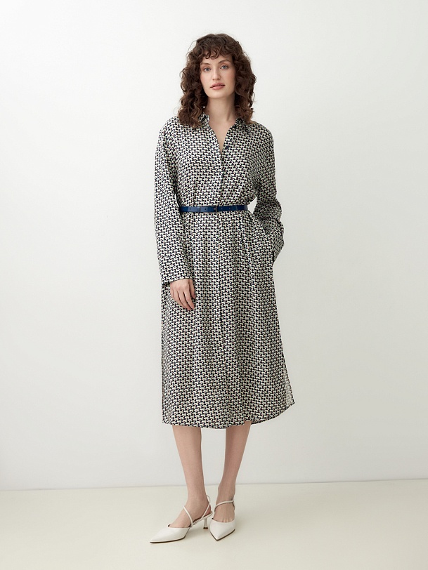 Платье-рубашка из 100% вискозы