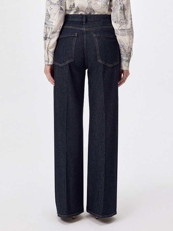 Джинсы со стрелками из хлопка