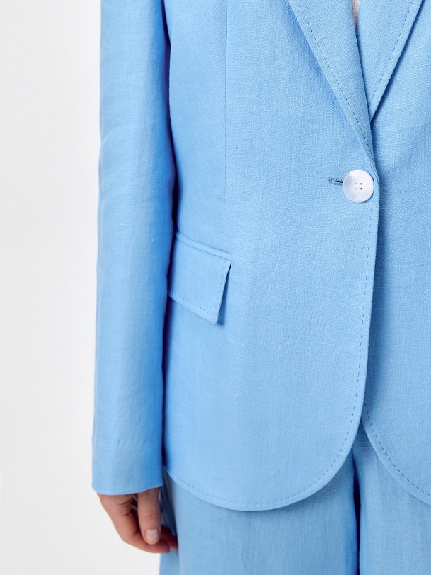 Жакет из хлопка и льна