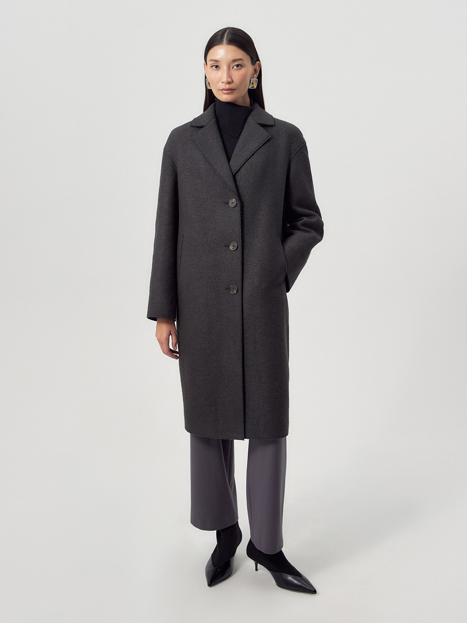 Шерстяное пальто с мембраной