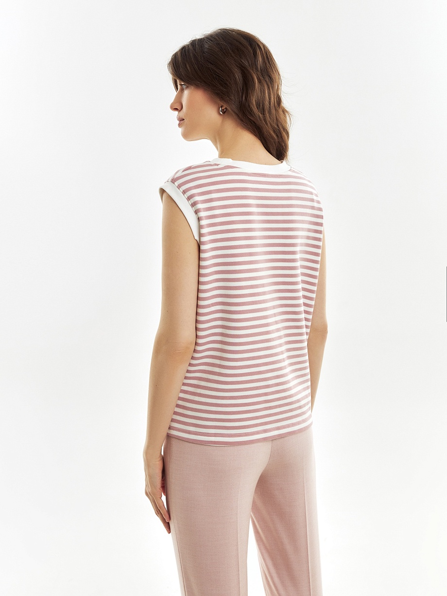 Трикотажный топ в полоску