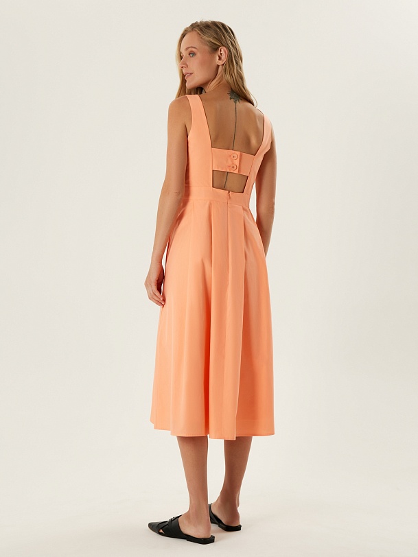 Летний сарафан из 100% хлопка с открытой спиной