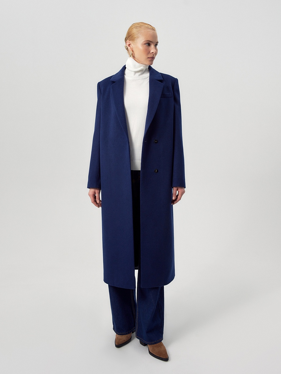 Пальто из шерсти с мембраной и утеплённой спинкой