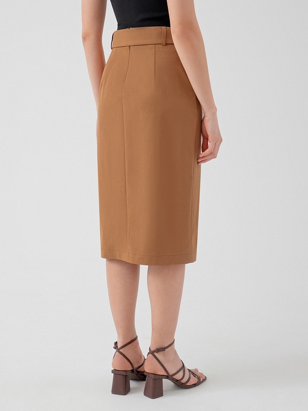 Юбка из хлопка в стиле сафари