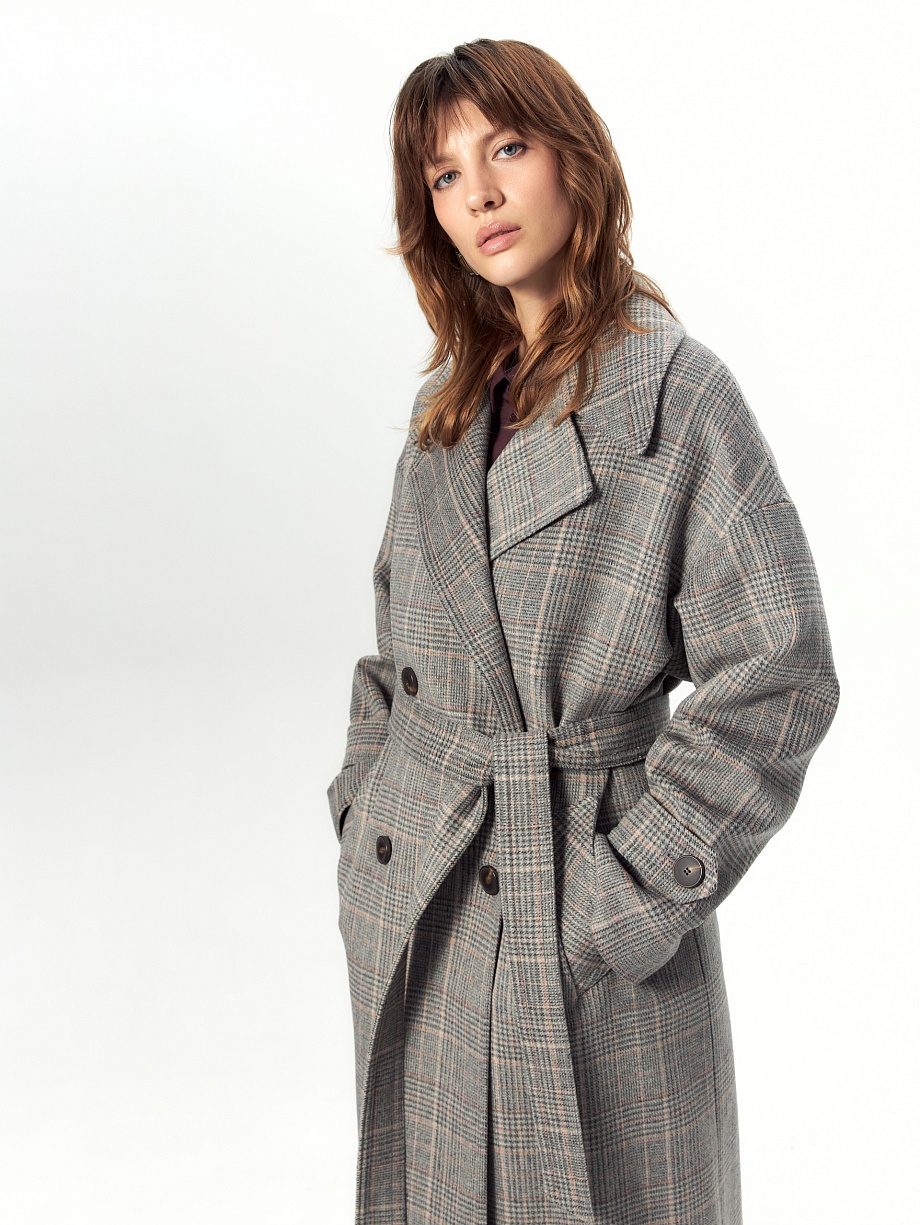 Пальто из шерсти с мембраной и утеплённой спинкой