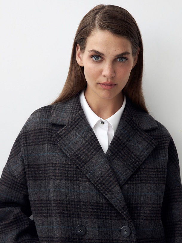 Шерстяное пальто с мембраной