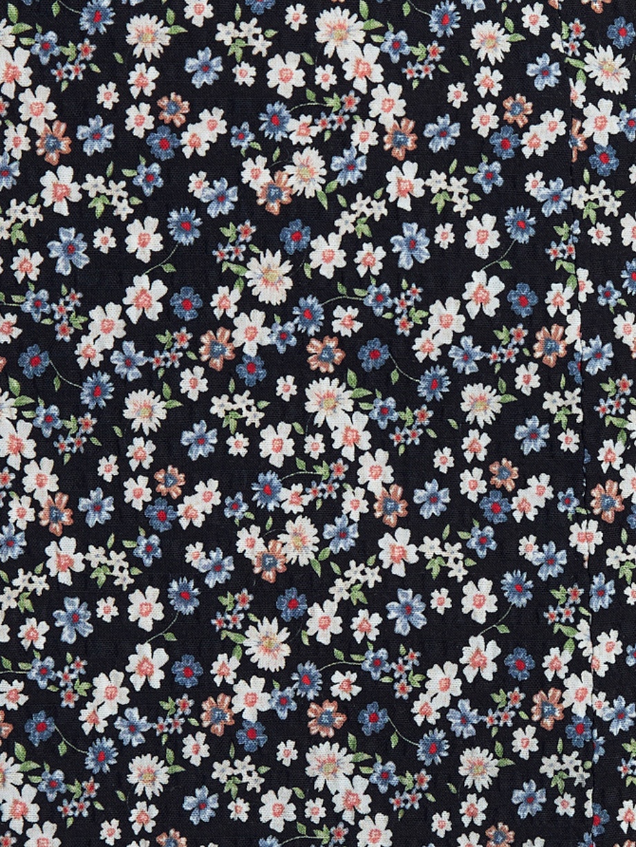 Юбка из хлопка и вискозы с разрезом