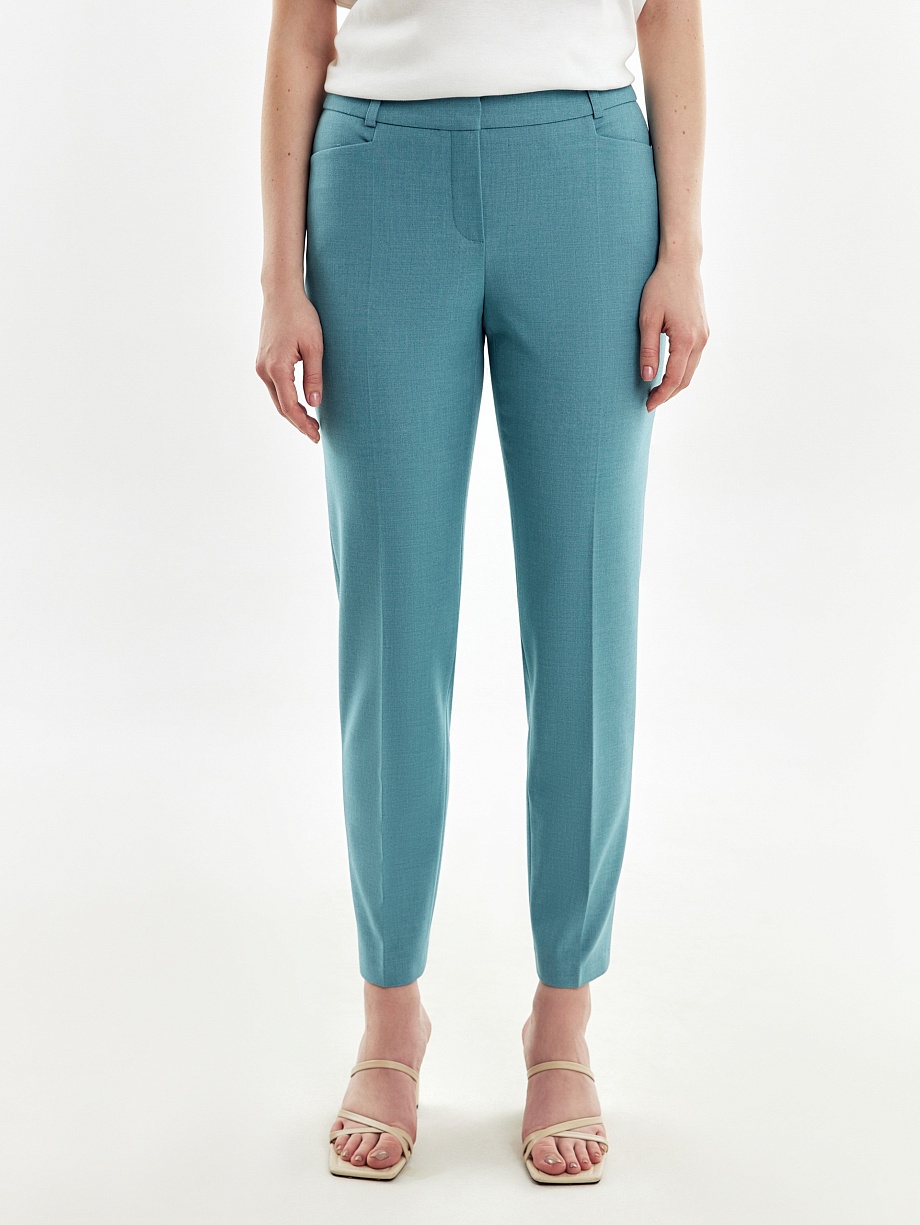 Базовые брюки со стрелками из костюмной ткани