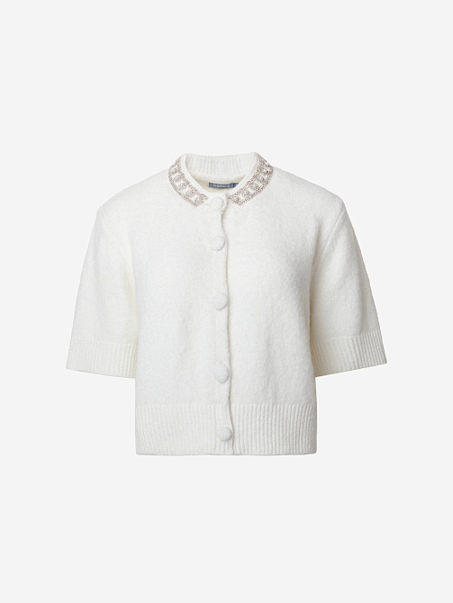 Кардиган из вискозы с добавлением шерсти POMPA