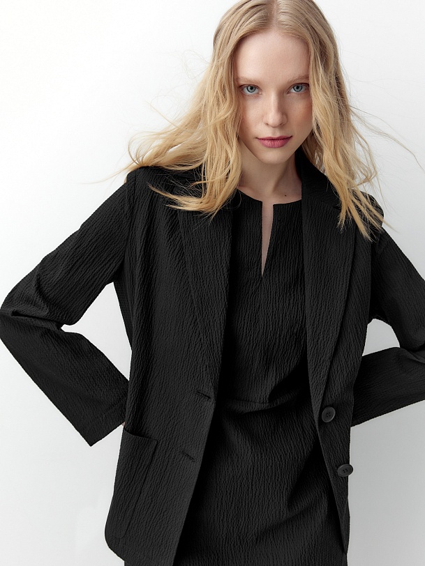 Жакет из фактурного хлопка