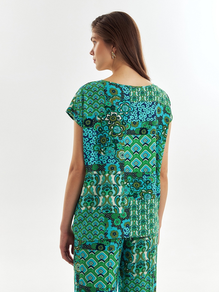 Свободная летняя блузка из вискозы