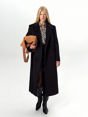 Пальто из шерсти с мембраной и утеплённой спинкой