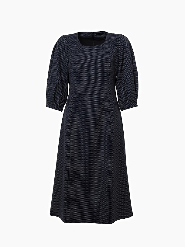 Платье миди из вискозной костюмной ткани