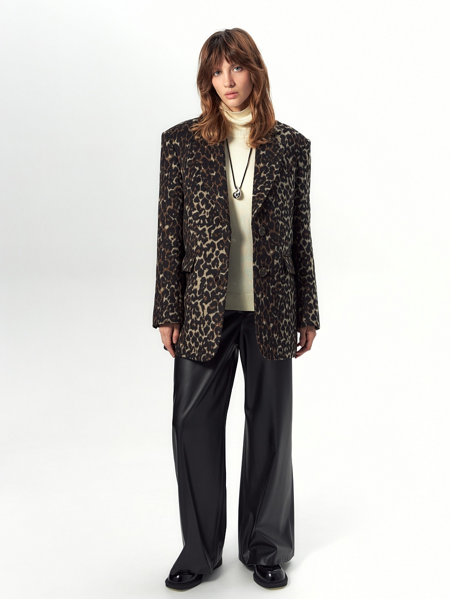 Пальто-жакет из шерсти с мембраной