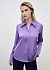 Приталенная блузка из сиреневой атласной ткани POMPA арт.1149001me0774
