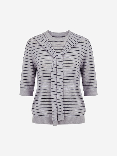 Вязаный джемпер с воротником гюйс POMPA