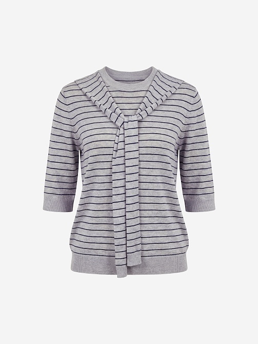 Вязаный джемпер с воротником гюйс