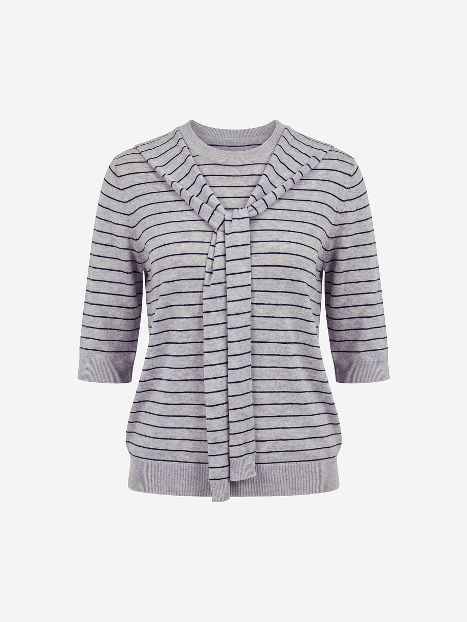 Вязаный джемпер с воротником гюйс