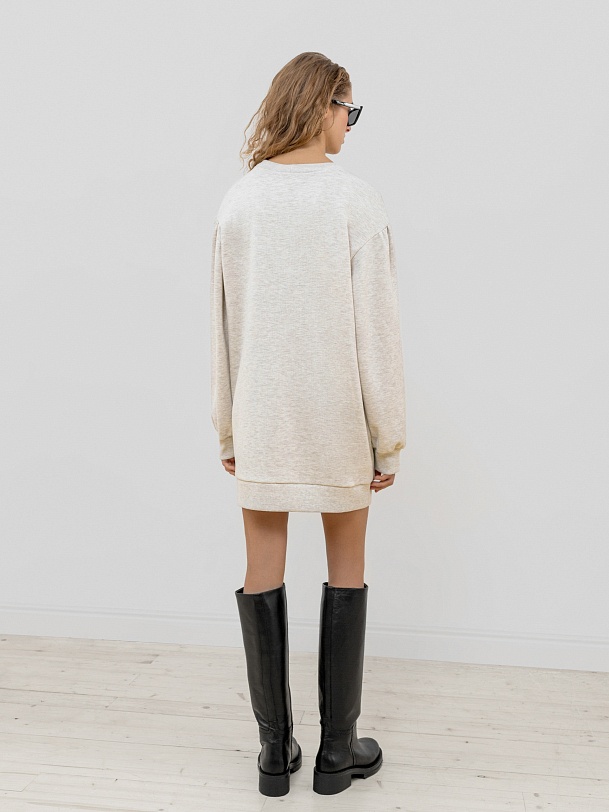 Платье трикотажное в спортивном стиле