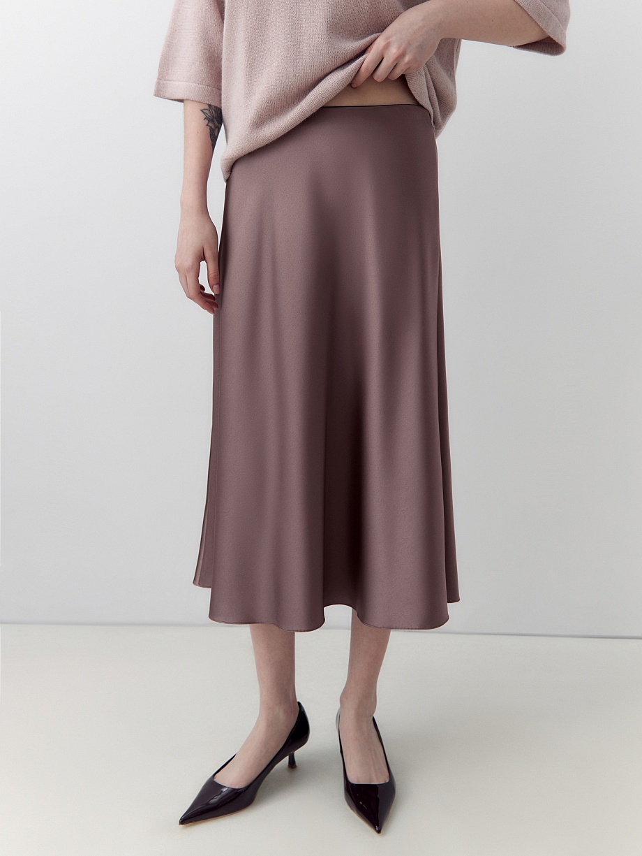 Струящаяся юбка миди на эластичном поясе