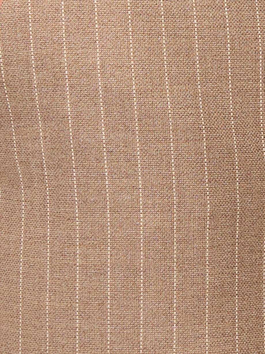 Укороченные зауженные брюки из костюмной ткани 