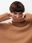 Свободный свитер из фактурного вязаного трикотажа POMPA арт.1222190kw2405