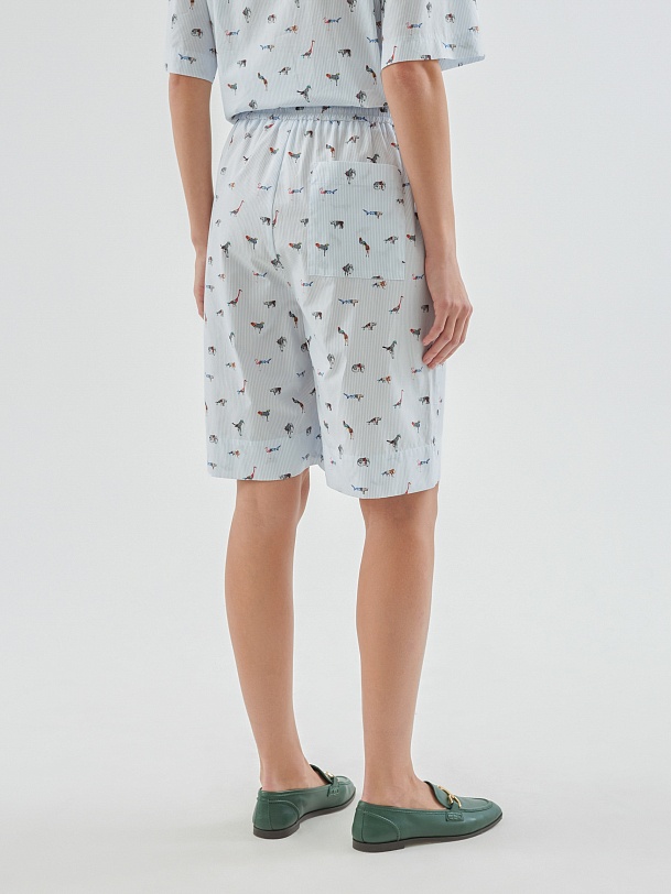 Свободные широкие шорты из 100% хлопка