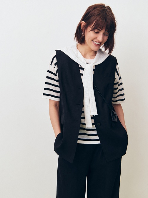 Жилет из 100% льна