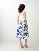 Летняя хлопковая юбка с широким воланом POMPA арт.4121580pa0190