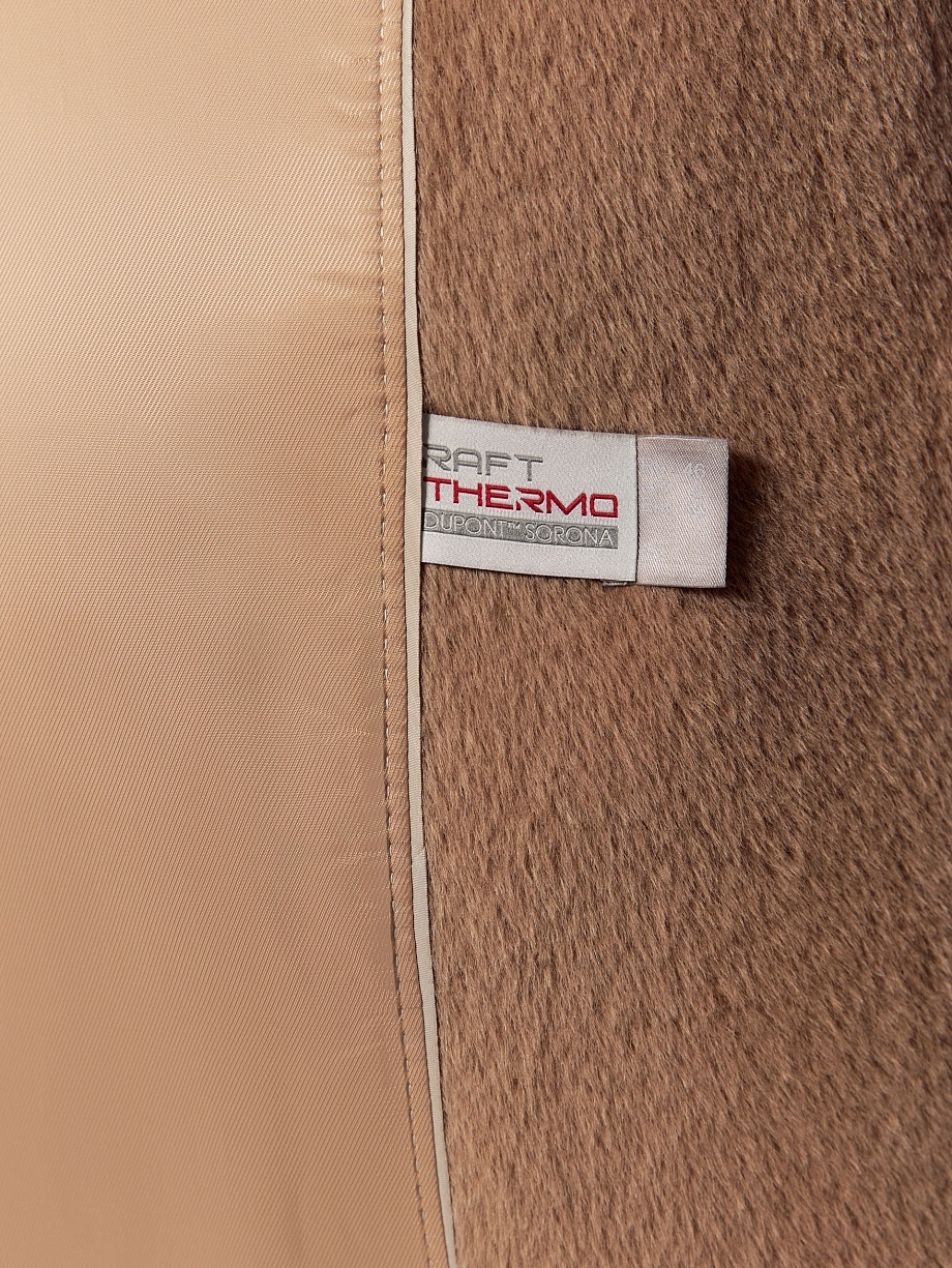 Пальто из шерсти Альпака Беби Сури с мембраной и утеплённой спинкой