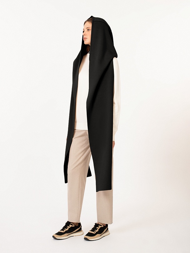 Шарф-капюшон женский черный